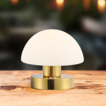 Zoe 5.75" Bohemian Farmhouse Iron Rechargeable Integrated LED Table Lamp - JONATHAN Y